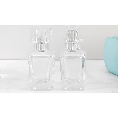 15ml Square Glass Essential Oil Roller Ball Bottles Travel High Quality Mini Refillable Perfume Bottle Empty Cosmetic Container