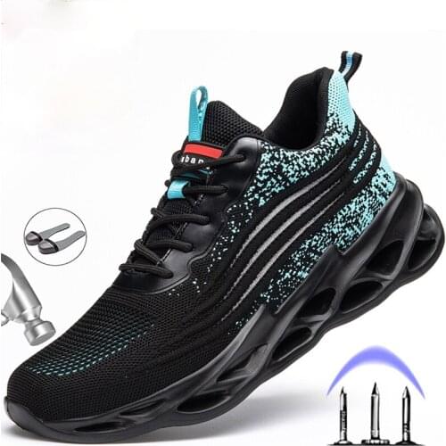 Lightweight Work Safety Boots Men Safety Shoes Work Sneakers Anti-puncture Anti-puncture Work Shoes Men Steel Toe Shoes Footwear