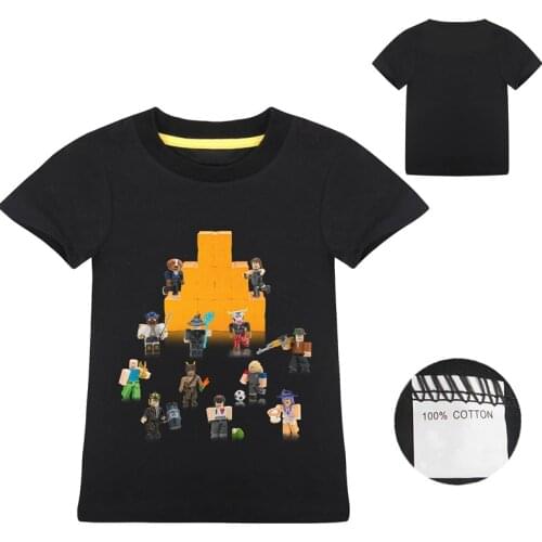 Robloxing Summer Girls Boys Kids Cute Cartoon Print T Shirt Children Baby Cotton Short Sleeve 10 Colors T-shirt Tees Tops