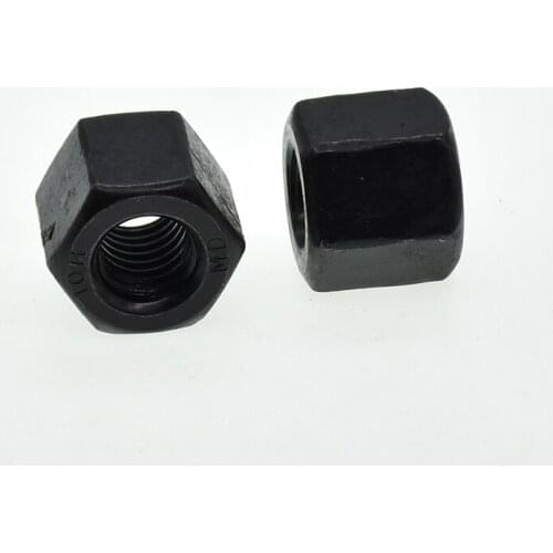 M6 M8 M12 M10 M14 M16 M18 M20 M22 M24 M27 Black Carbon Steel Hexagon Thick Nuts