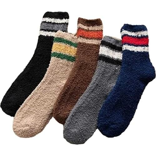Unisex Fashion Printing Warm Solid Color Middle Tube Socks Snow Socks 5pc Calcetines Protective Windsock Fashion Harajuku calcet