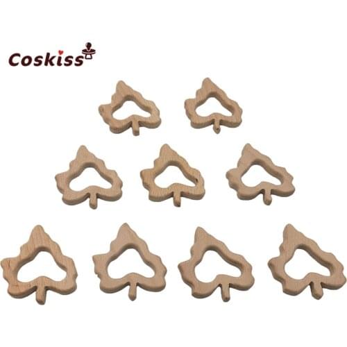 Unfinished Wooden Maple Leaf Shape Wood Leaves Pendant Wood Teether Teething Supplies Baby Gym Pendant Christmas Ornaments