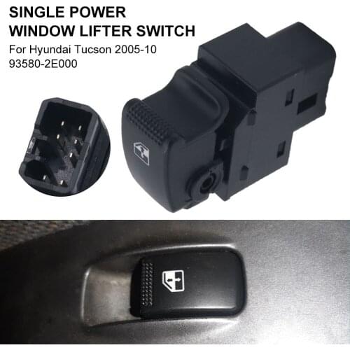 Single Power Window Switch Passenger Side Window Lift Switch Replacement for Hyundai Tucson 2005-10 93580-2E000 Auto Accessories
