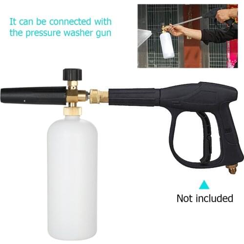 Adjustable Foam Cannon 1 Liter Bottle Snow Foam Lance with 1/4" Quick Connector Generator for Pressure Washer Gun High Pressure
