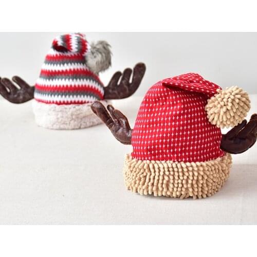 Christmas Hat for Adult Christmas Decoration for Home Red Hat for Xmas Party New Year Gift for Women Enfeites De Natal