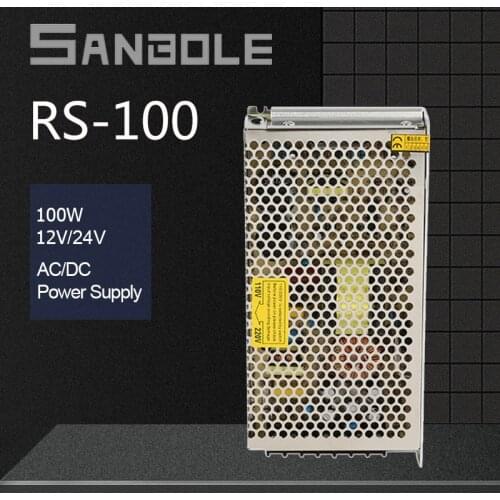 RS-100-12 Switch Power Supply AC To DC Regulator Automation Equipment Metal Shell 100W 12V 24V