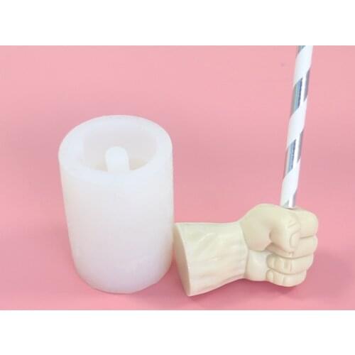 Straw toppers silicone mold fist straw toppers silicone mould DIY resin silicone straw toppers mold
