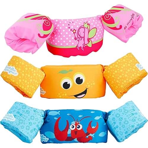 2-6 Kids Swim Arm Rings Baby Life Jacket Floating Kids Safety Life Vest Childrens Swim Puddle Jumper Arm Rings Vest Form Foam