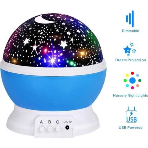 LED Night Light Starry Sky Magic Star Moon Planet Space Projector Lamp Universe Decorative Lamp For Lover Friend Kids Gift usb A