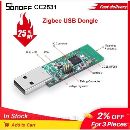 Itead SONOFF Zigbee CC2531 USB Dongle Sniffer Bare Board Packet Protocol Analyzer Module Dongle Capture Packet Module Smart Home