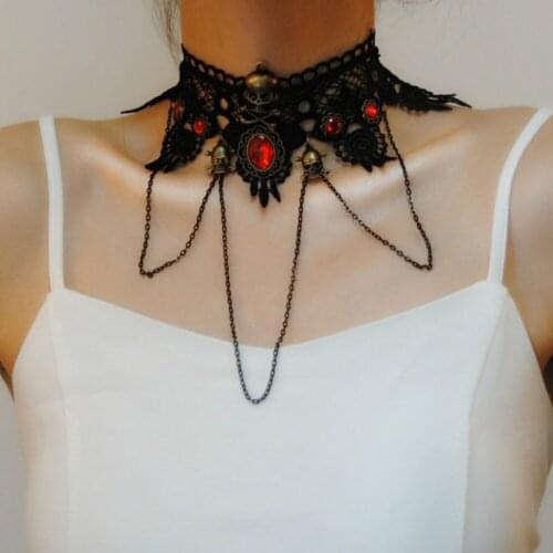 Vintage Choker Necklace Gothic Jewelry Necklaces & Pendants False Collar Statement Necklace for Women Accessories