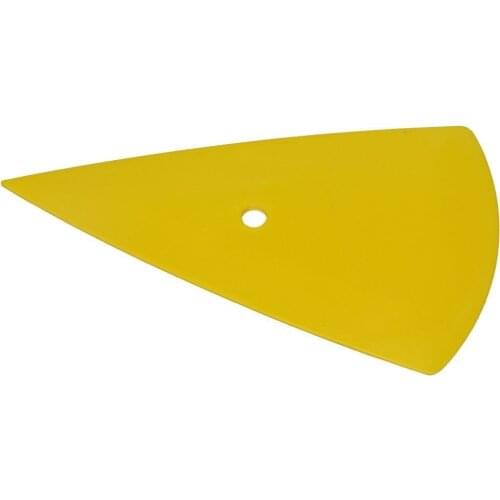 EHDIS Yellow Triangle Squeegee Car Vinyl Film Sticker Wrapping Tool Window Glass Clean Squeegee Scraper Vehicles Decal Tools A29