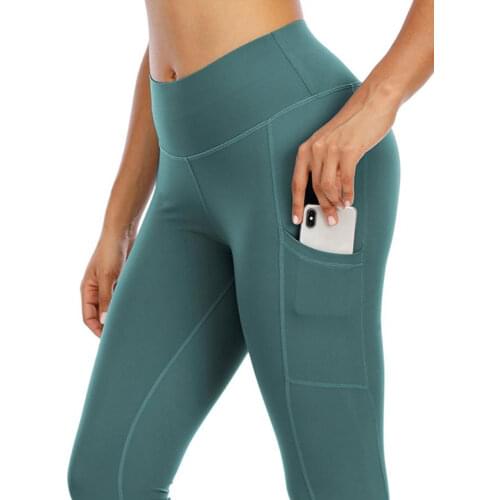 CHRLEISURE Sport Leggings Women High Waist Fitness Leggings with Pockets Gym Leggings Women Clothing