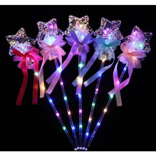 1Pc New Kids Cartoon LED Flashing Light-Up Stick Concert Party Props Glowing Electronic Fun Toys Christmas New Year Party Gifts