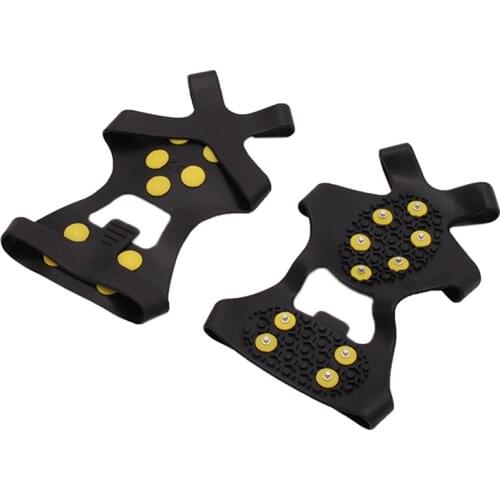 Outdoor Sports 10 Stud Teeth Mountaineering Ice Gripper Shoes Covers Crampons Covers Winter Climbing Safety Non-Slip Crampons