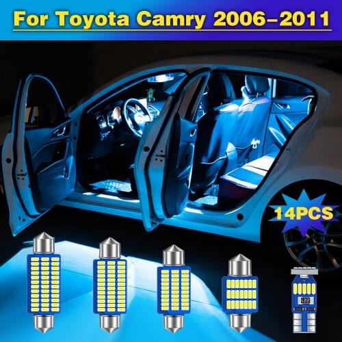 14PCS Error Free Auto LED Bulb Car Interior Dome Reading Light Trunk Lamp For Toyota Camry 2006 2007 2008 2009 2010 2011