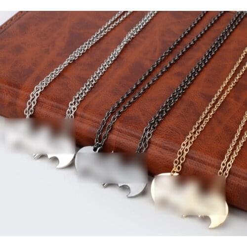 2pcs set Necklace Men Women Couple Patch Necklaces Pendants Jewelry Lover Best Friends Gift Chain 50cm