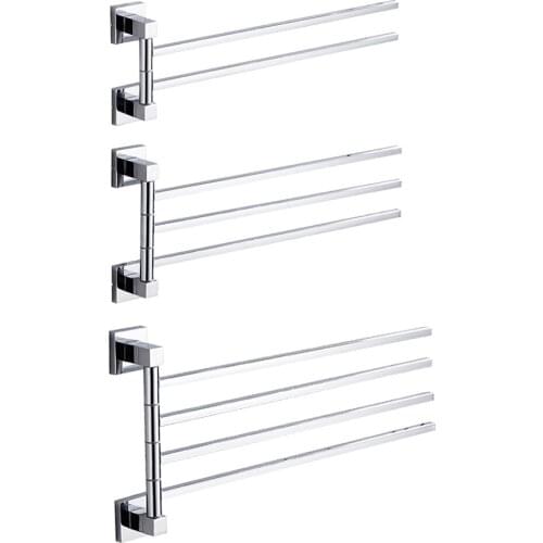 3x Bathroom Towel Organizer Towel Holder Silver Save Space For Bathroom