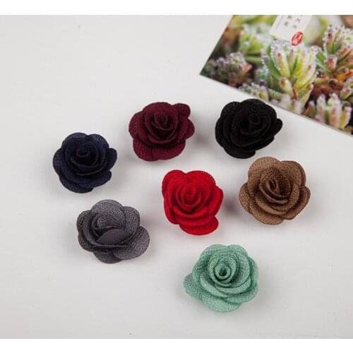 4CM Felt Hair Flowers For girls Hot Sale Flowers Without Clips Flat Back For DIY Headband