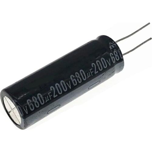 2pcs/lot 680UF 200v 680UF aluminum electrolytic capacitor size 18*50MM T18 200v 680UF 20