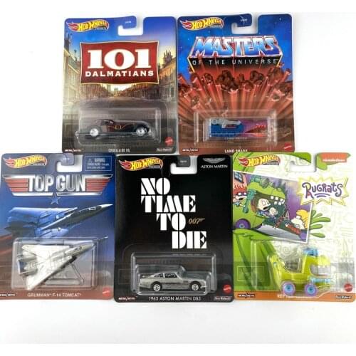 Hot Wheels Cars 007 NO TIME TO DIE 1963 ASTON MARTIN DB5 1:64 Collectibles Real Riders Metal Diecast Model Vehicle DMC55