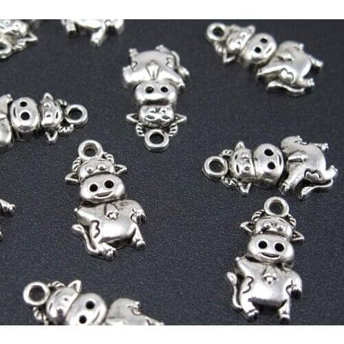 Free Shipping Wholesale150pcs Tibetan Silver Little bear Fit Europe Charms Pendants 18x10mm For Jewelry Making Craft DIY