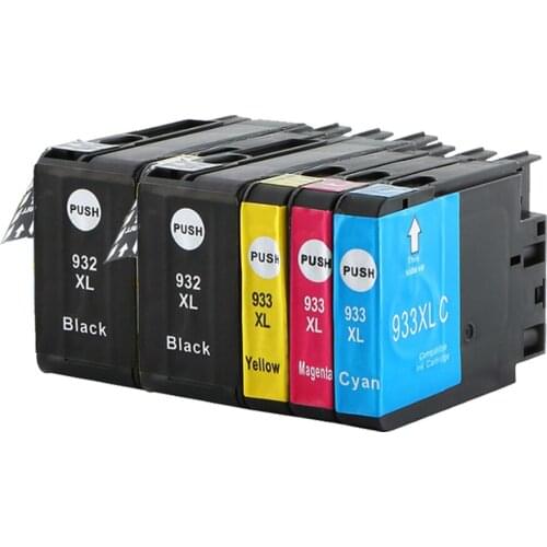 5Pack Compatible Ink Cartridge for HP932 HP 932 XL 933 XL for HP Officejet Pro 6100 6600 6700 7110 7610 7612 Printer ink