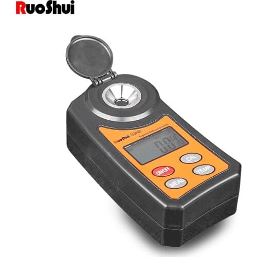 Digital Brix Sugar Refractometer Electronic Sweetness Meter Saccharimeter Measurement Range 0.0-55% Brix for Water Fruit Crops