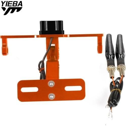 FOR KAWASAKI ZX6R ZX636R ZX6RR HONDA CB919 cb900f hornet RC8 / R Universal CNC Motorcycle License Plate Bracket Holder