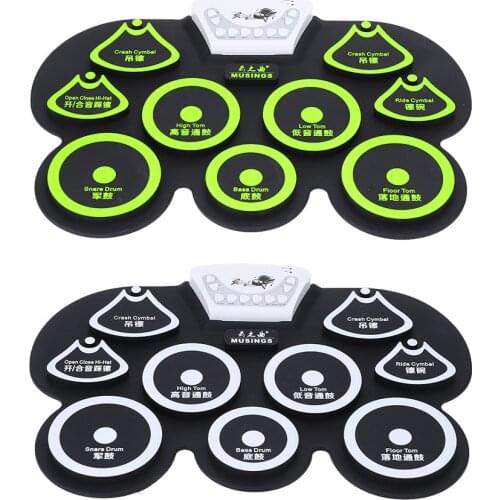 High Quality Electronic Drum Silicone Digital Roll-up Drum Pad Kit USB Electric Drum with Stick and Foot Pedal