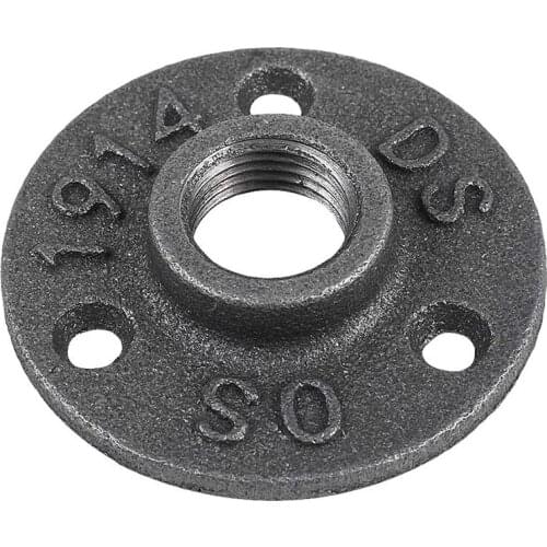 SHGO HOT-1 Inches Malleable Cast Iron Pipe Flange, Industrial Pipe Flanges for Threaded Black Pipes and Fittings 1 Pcs