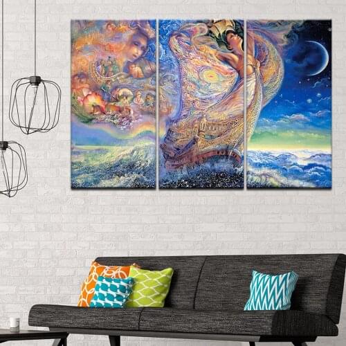 Canvas Painting Buffalo Games Ocean of Dreams 3 Pieces Wall Art Painting Modular Wallpapers Poster Print living room Home Decor
