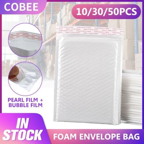 10/30/50Pieces 11x11CM White Foam Envelope Bag Self Seal Mailers Shipping Envelopes With Bubble Shipping Packages Bag
