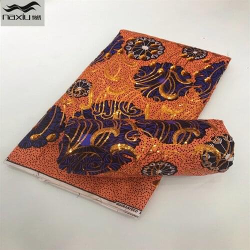 Madison African 100% Cotton Lace Fabric 2021 High Quality Lace Sequins French Swiss Voile Embroidery Lace Fabric 6Yards Wedding