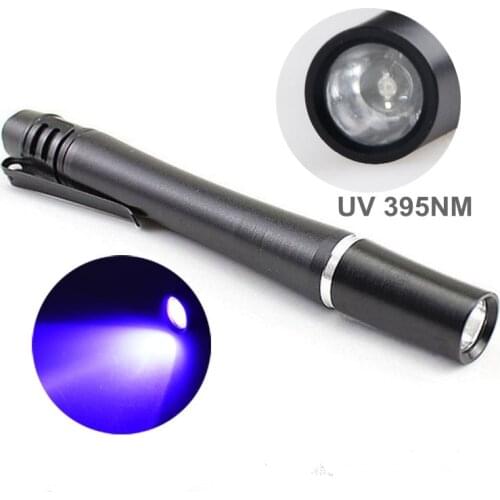 Medical Pen Mini Pocket Ultraviolet Glue Curing Invisible Ink Detector 395NM 3 LED UV Pen Light Camping Hiking Lamb Flashlight