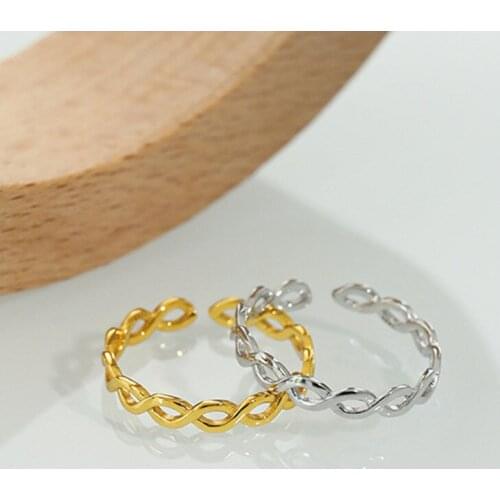 Minimalist 925 sterling silver rings for women fine jewelry, woman adjustable finger ring silver 925 accessories