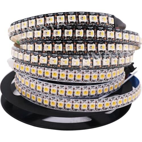 5V Addressable SK6812 RGBW LED Strip 30/60/96/144 LEDs/M Individually LED Pixel Strip Waterproof RGBWW RGBNW WWA Similar WS2812B