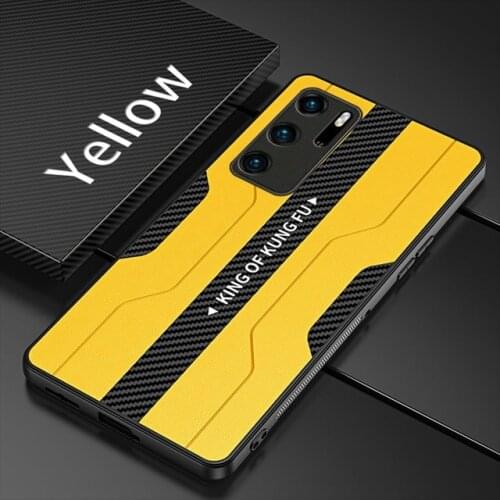 Carbon Fiber Splicing Soft TPU Leather Case For Huawei P50 Pro P40 P30 P20 Lite Mate 30 40 Nova 7 8 Pro Shockproof Back Cover