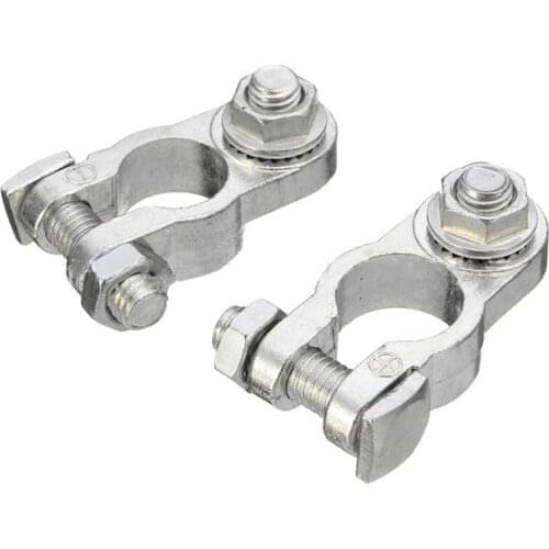 Set Battery Terminal Clamp Zinc Alloy Positive&Negative Connector 2Pcs 1pair Practical Replaces Useful Durable