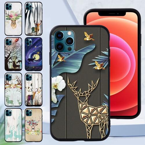 New Phone Case for Iphone 12 /iphone 12 Pro/iphone 12 Pro Max/iphone 12 Mini 5.4" 6.1" Anti -cratch Deer Pattern Back Cover