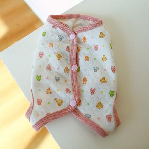 Dog Clothes Puppy Dog Teddy Schnauzer Pomeranian Chihuahua Bichon Frise Dog Cute Pet Clothes Impressionist Pink Floral Dress