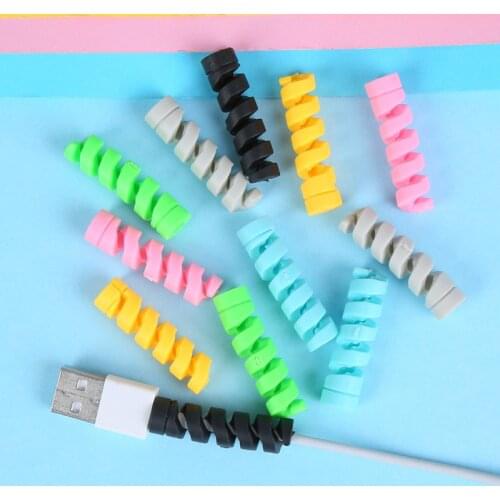 4PCS Free Shipping Cable Protector Silicone Bobbin Winder Wire Cord Organizer Cover for Apple iphone USB Charger Cable Cord