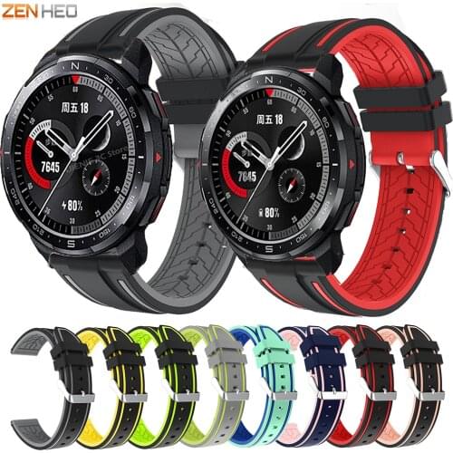 22mm Silicone Band Strap for Huawei Honor Watch GS Pro/Honor Magic Watch 2 46mm Replacement Wachband For Huawei Watch GT2 Pro