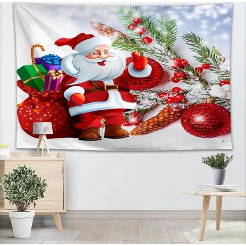 Merry Christmas Wall Tapestry Home Decorations Wall Hanging Forest Tapestries Home Birthday Party Decoration,100x150CM,140x250CM