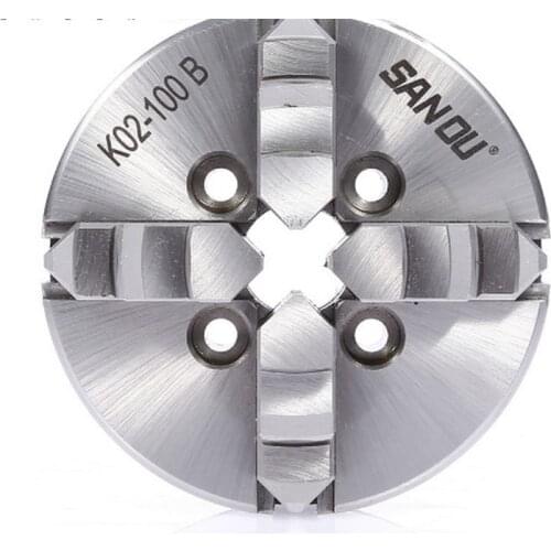 SANOU K02-100B Chuck 100mm 4" Lathe Chuck four Jaw mini Self-Centering for CNC Wood Lathe Buddha Beads