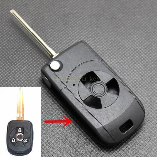 PINECONE for DONGFENG JOYER 3 Buttons Uncut Brass Blade Modified Remote Blank Key Shell 1 PC