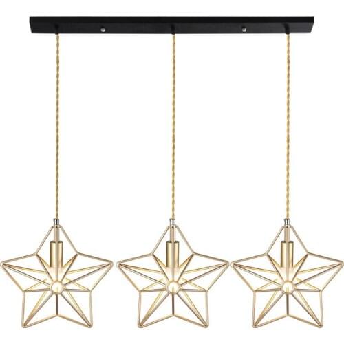 Nordic Pentagram creative personality porch Corridor Stellate Balcony Bar Restaurant Chandelier