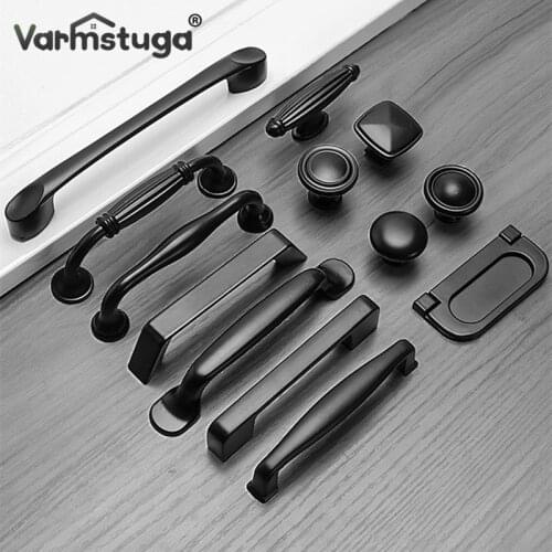 Modern Cabinet Handles Solid Aluminum Alloy Door Knobs And Handles Kitchen Cupboard Pulls Drawer Knobs Furniture Handle Hardware