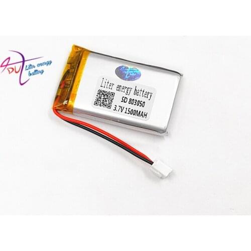 XHR-2P 2.54 803050 3.7V 1500MAH lithium polymer battery 803048 cordless phone story teaching machine 753050