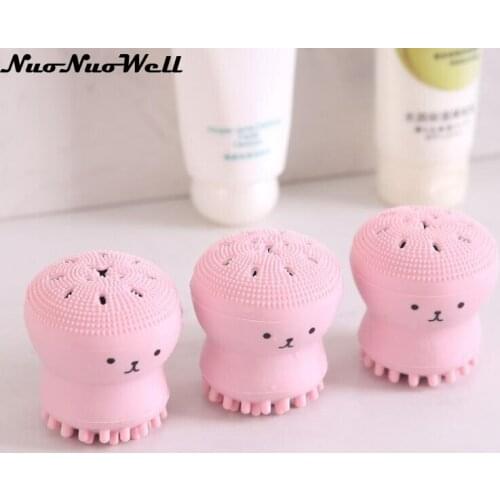 Women Facial Puff Cleanse Silicone Wash Face Exfoliator Cleansing Puff Silica Gel Facial Care Cosmetic Makeup Tool random color